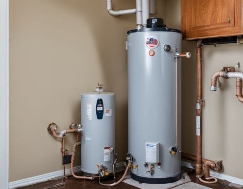 Water heater installation in American home